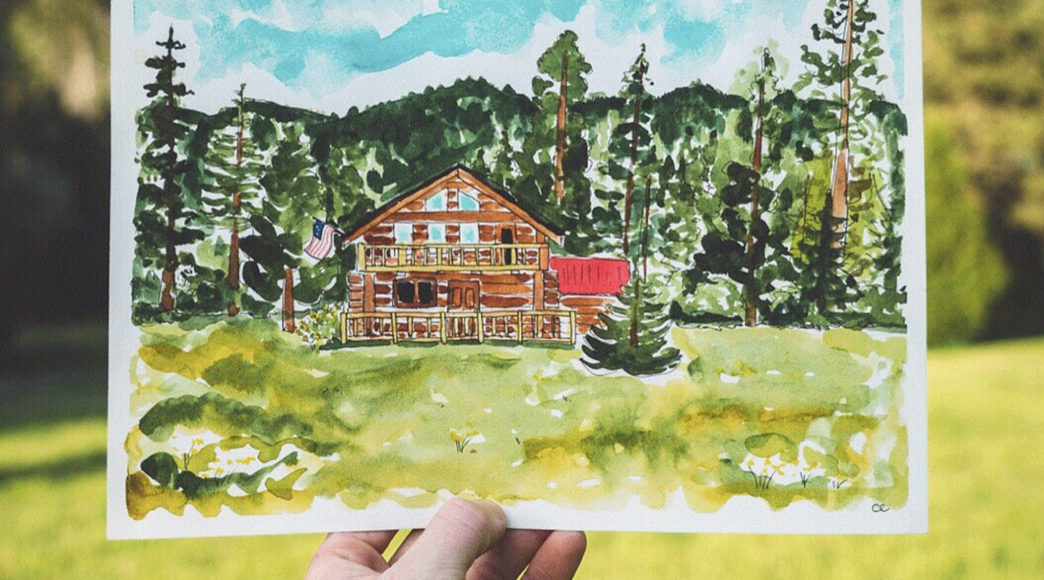 1044x580 Original Watercolor Painting - Bmf Painting