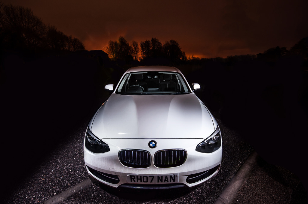 1024x680 Layered Car Light Painting - Bmw Car Painting