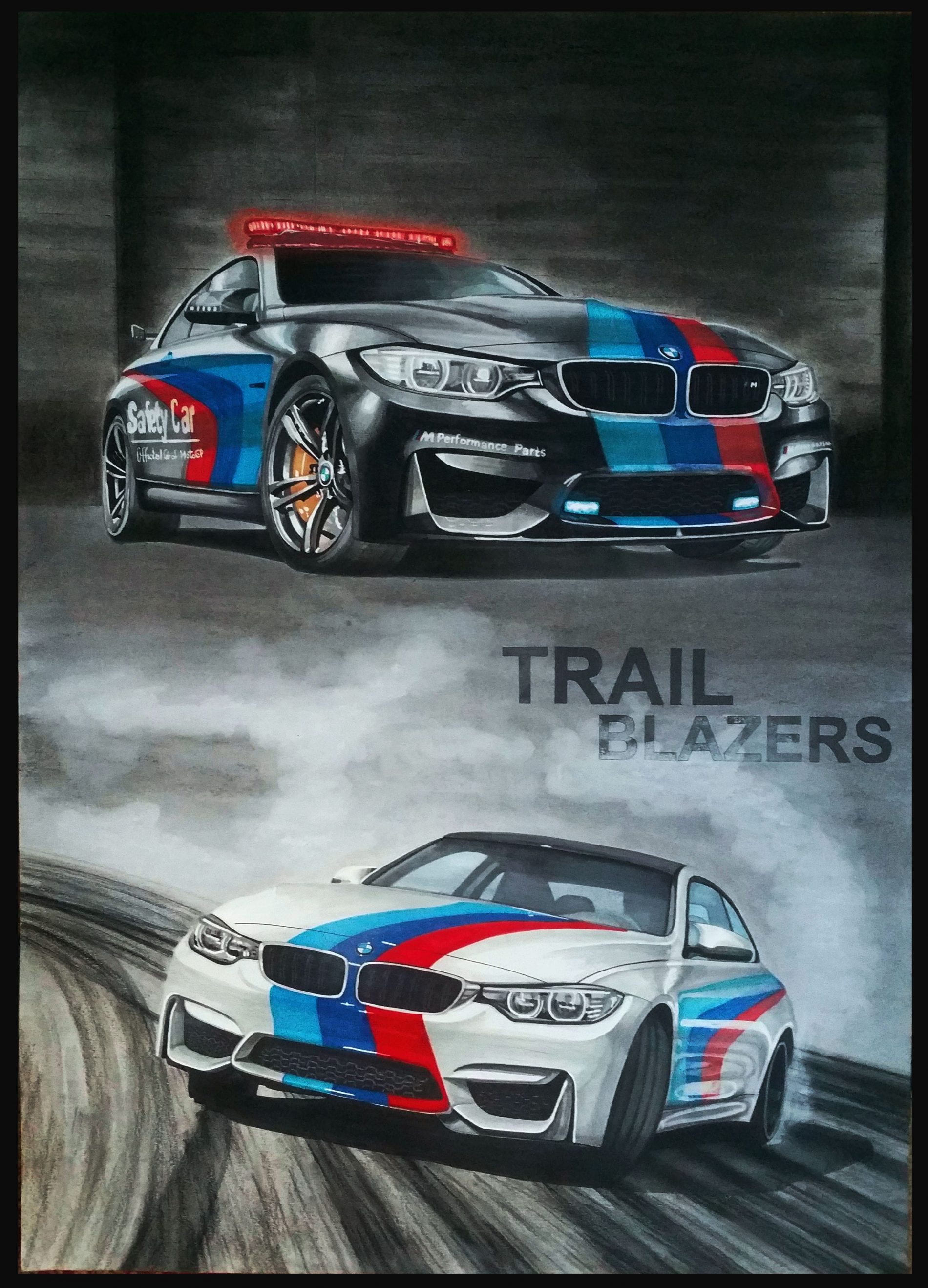 1900x2637 Bmw M4 Automotive Car Drawing Painting The Gpbox - Bmw Painting
