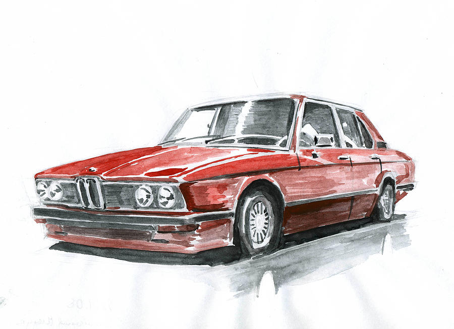 900x653 Bmw E12 Painting By Ildus Galimzyanov - Bmw Painting