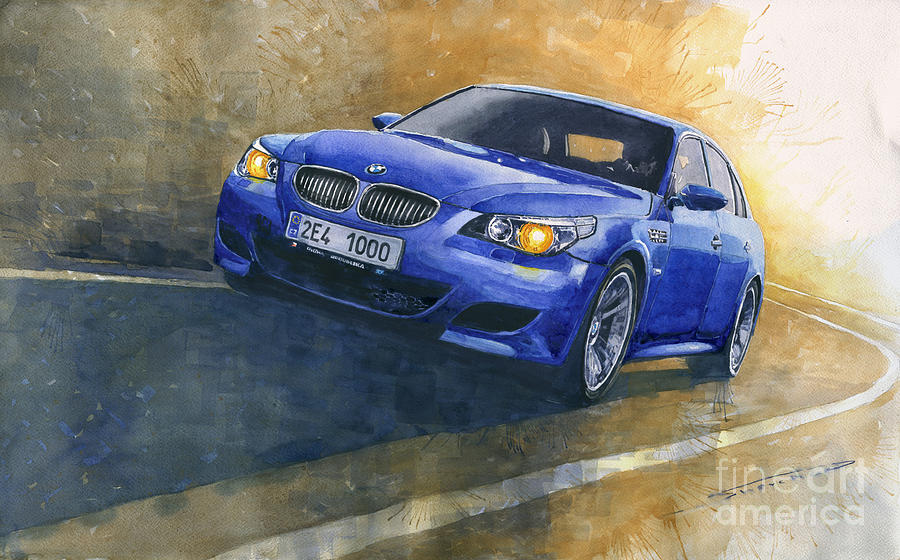900x560 Bmw M5 2006 Painting By Yuriy Shevchuk - Bmw Painting