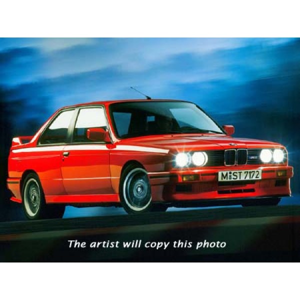 600x600 1988 Bmw M3 Evolution Ii Oil Painting - Bmw Painting