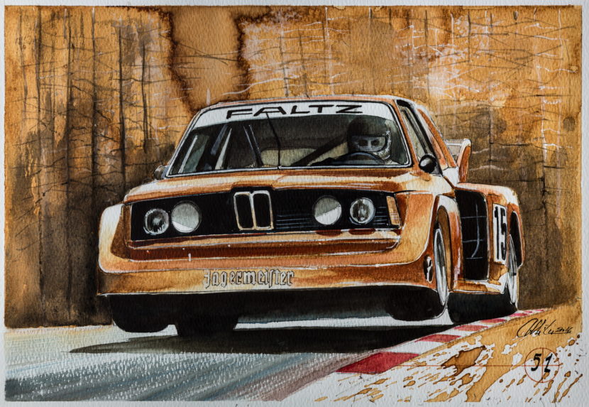 830x573 Bmw 100 Years Of History Explored Through 101 Paintings - Bmw Painting