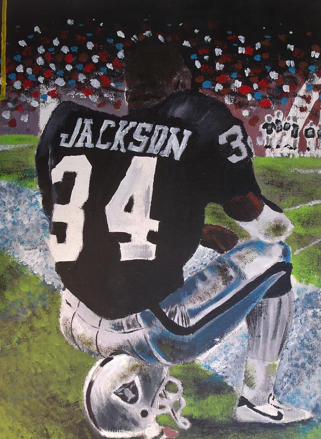 659x900 Bo Jackson Ii Painting By Jeremy Moore - Bo Jackson Painting