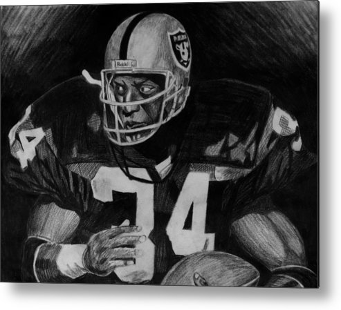 493x449 Bo Jackson Metal Print By Jeremy Moore - Bo Jackson Painting