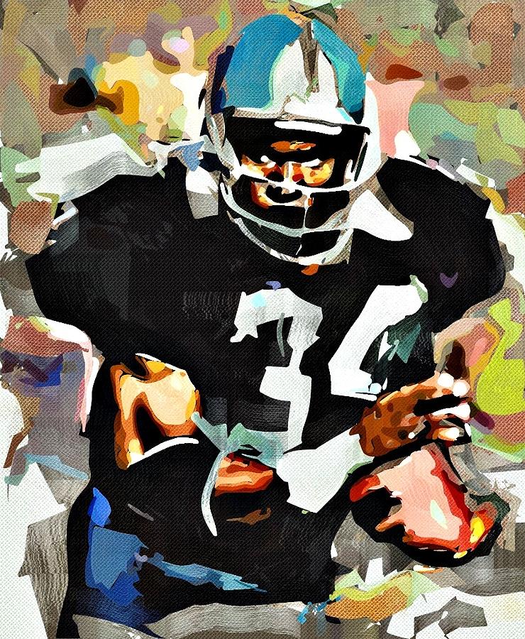 740x900 Bo Jackson Painting By Bob Smerecki - Bo Jackson Painting