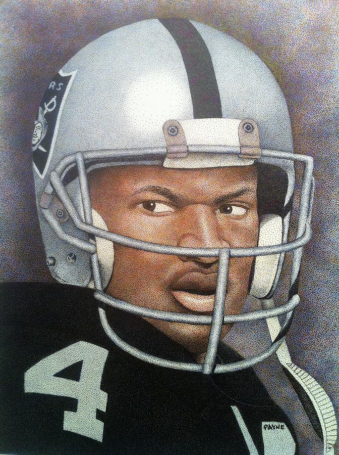 672x900 Bo Jackson Painting By Rob Payne - Bo Jackson Painting