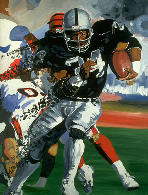 497x653 Ebolution By Artist Edgar J. Brown - Bo Jackson Painting