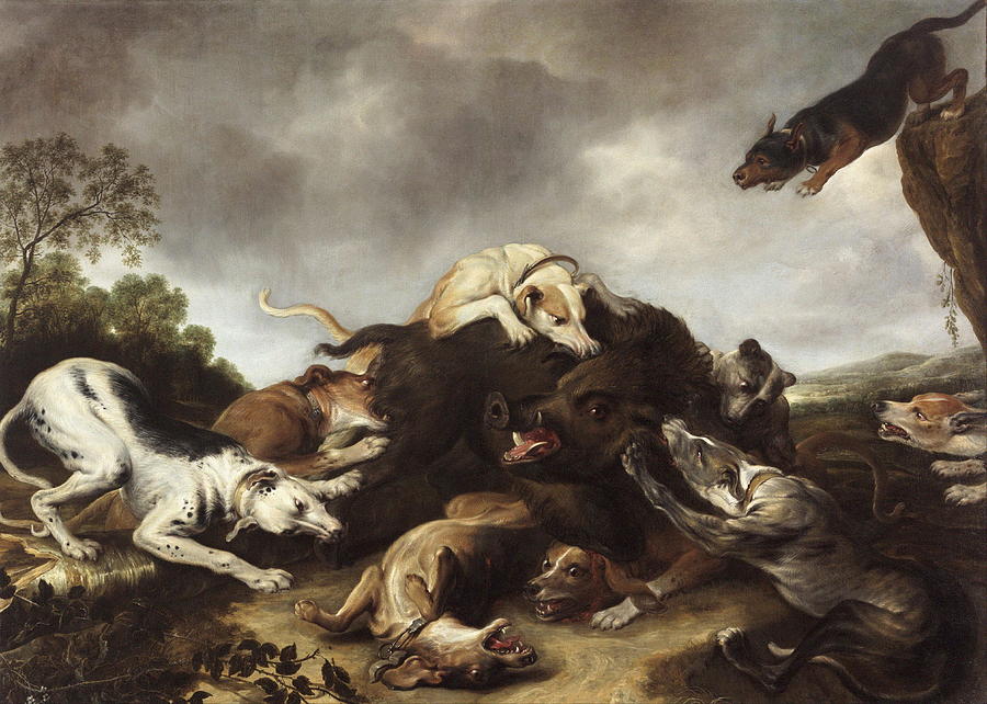 900x642 The Boar Hunt Painting By Frans Snyders - Boar Hunt Painting