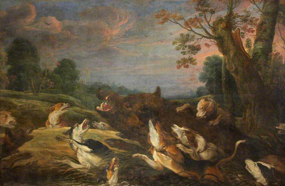 944x618 The Boar Hunt By Frans Snyders Art Reproduction From Cutler Miles. - Boar Hunt Painting