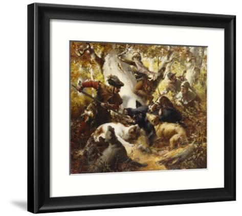 473x423 The Wild Boar Hunt Giclee Print By Ferdinand Wagner - Boar Hunt Painting