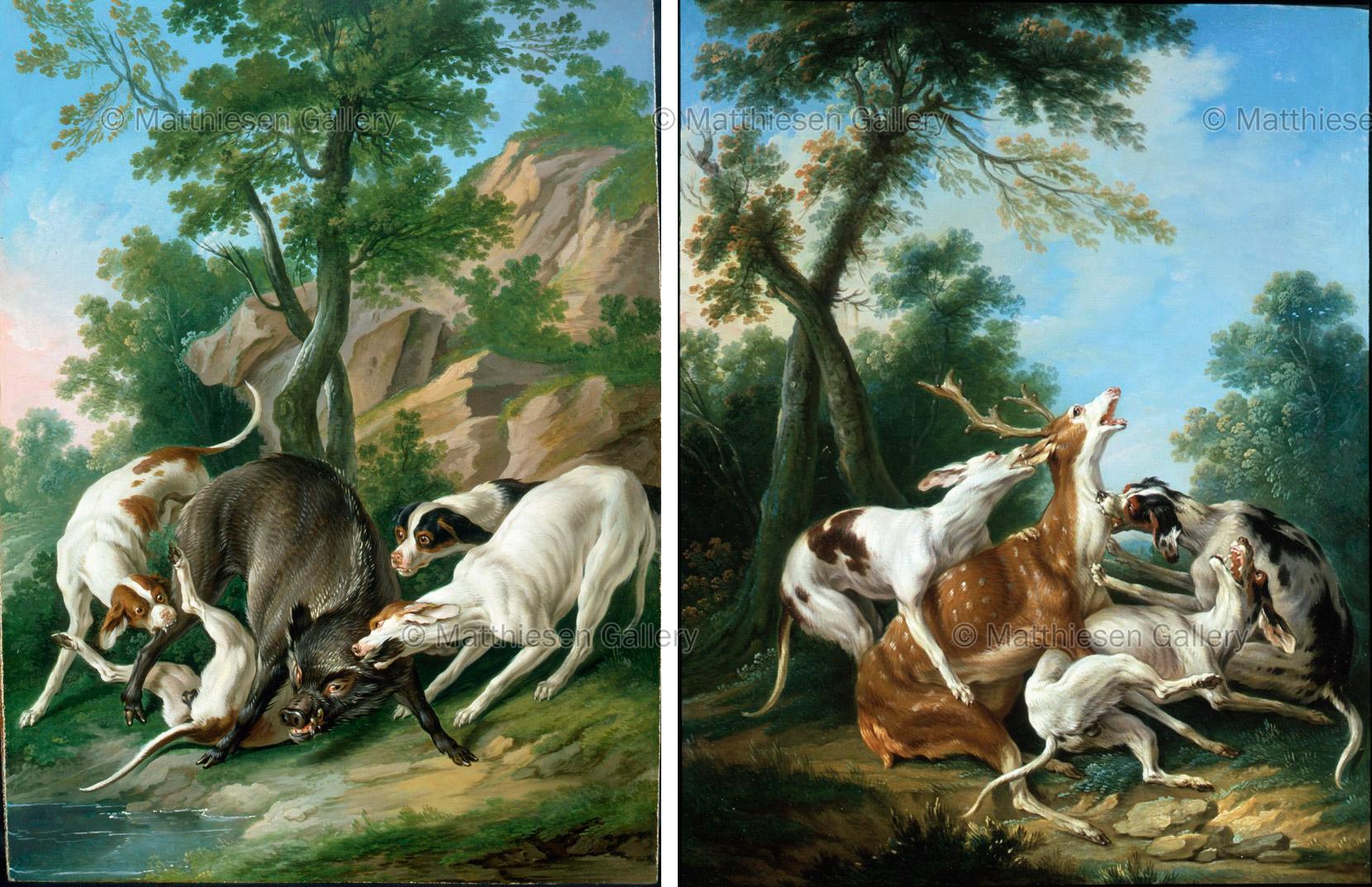 1660x1073 Work Of Art Boar Hunt And Stag Hunt - Boar Hunt Painting