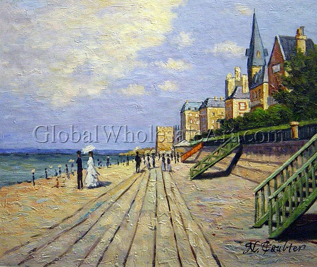 623x525 Claude Monet - Boardwalk Painting