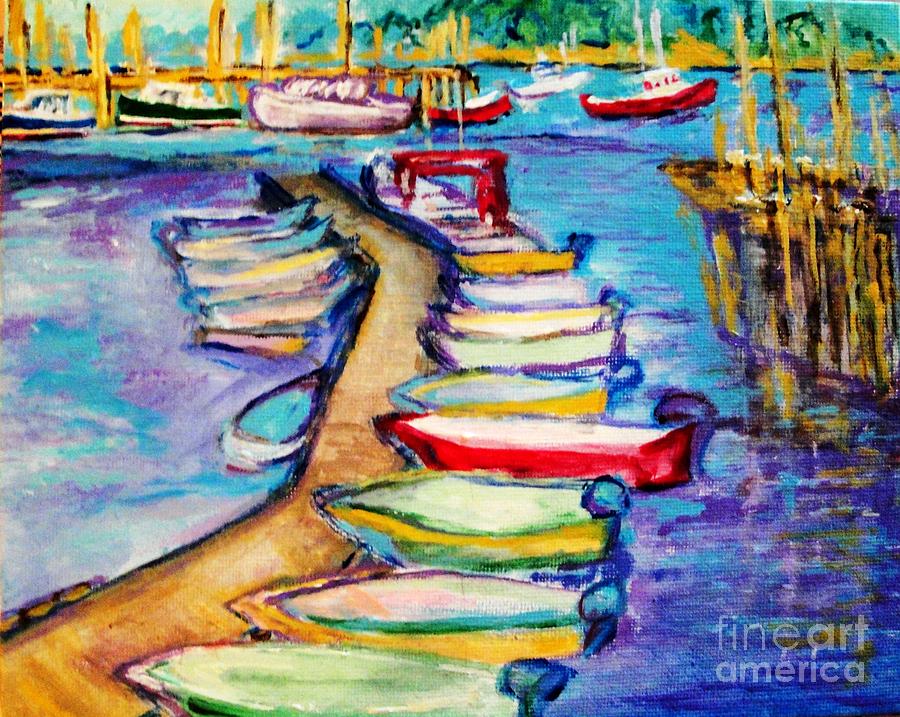 900x717 On The Boardwalk Painting By Helena Bebirian - Boardwalk Painting