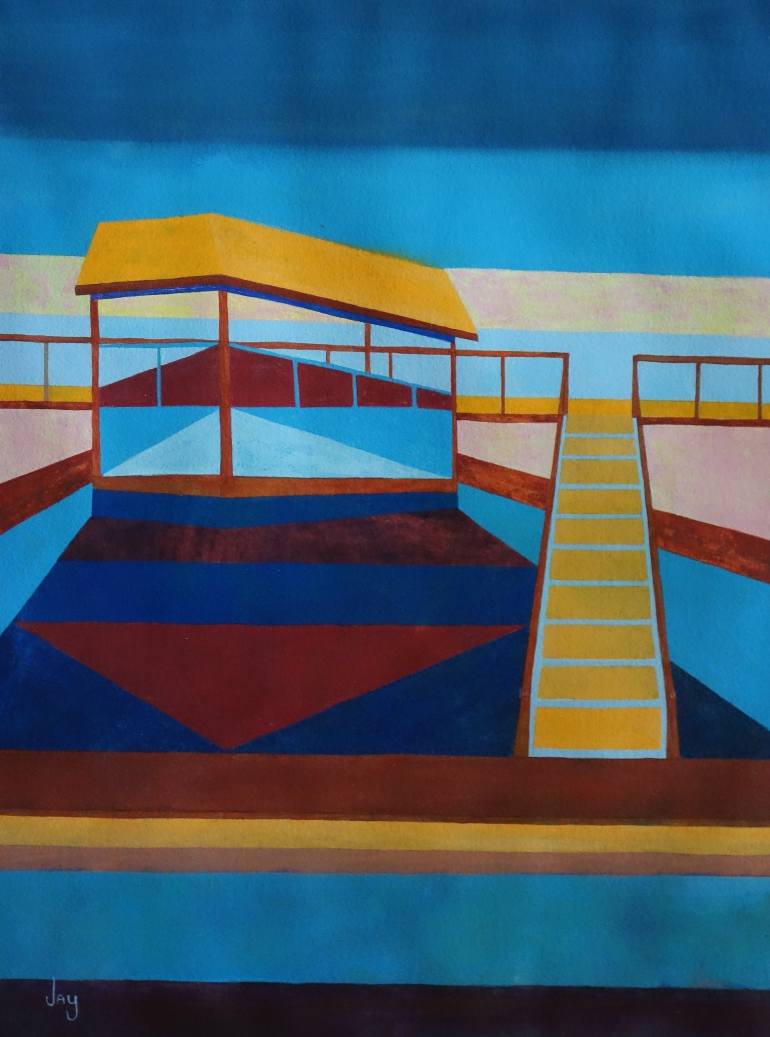 770x1037 Saatchi Art Boardwalk Painting By Jay Resch - Boardwalk Painting