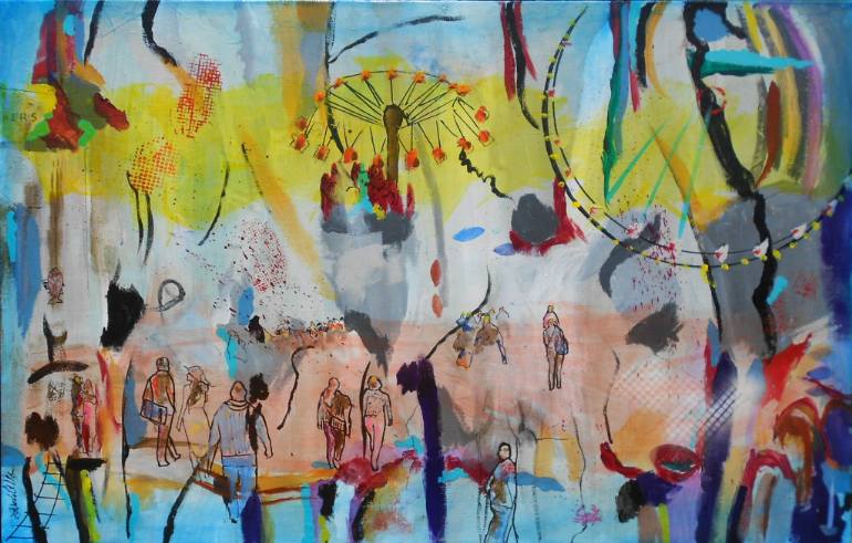 770x491 Saatchi Art Kemah Boardwalk Painting By L Wade Allen - Boardwalk Painting