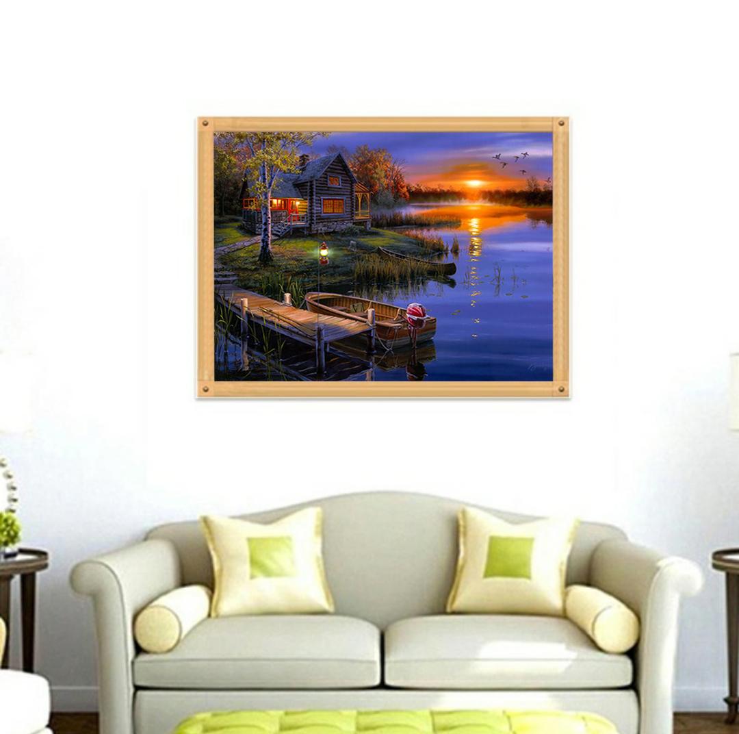 1080x1072 2018 Hd Landscape Seascape Amp Boat Canvas Painting Home Decor - Boat Canvas Painting