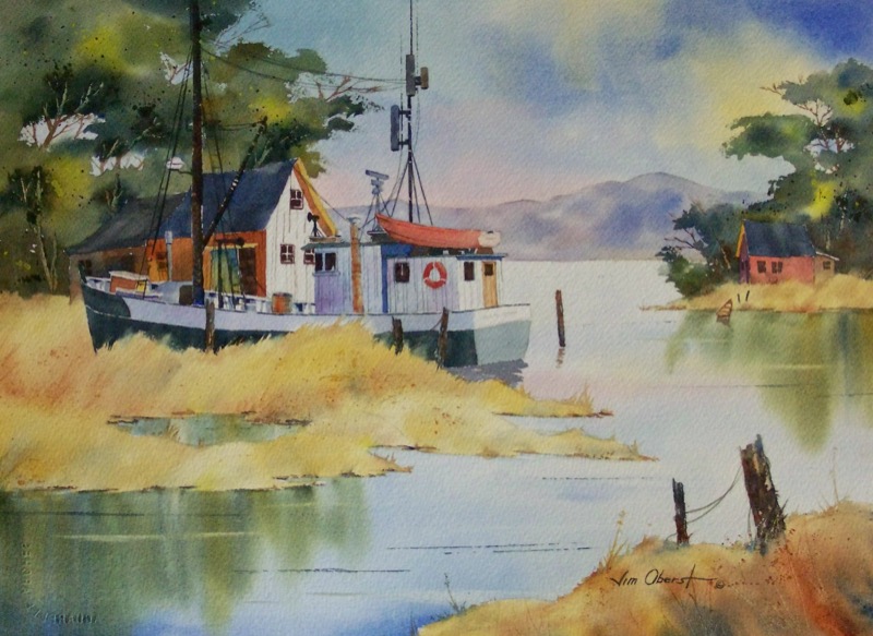 800x583 Painting Details - Boat Dock Painting