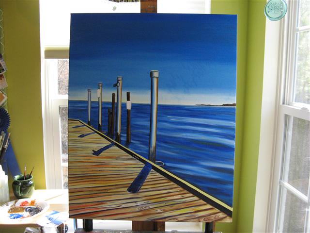 640x480 Painting (Part 2) Art By Marie Scott - Boat Dock Painting