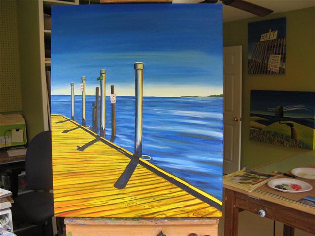 640x480 Painting (Part 3) Art By Marie Scott - Boat Dock Painting