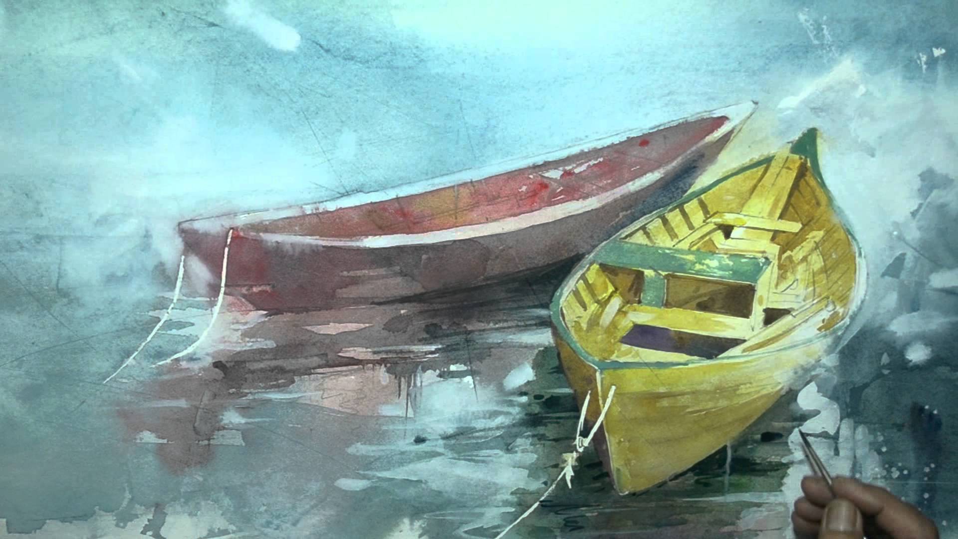 1920x1080 The Dock - Boat Dock Painting