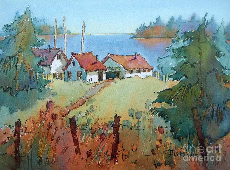 900x666 Boat Dock Painting By Joyce Hicks - Boat Dock Painting