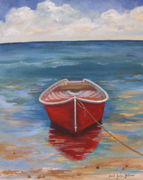 475x600 Paint Party Paintings - Boat In Ocean Painting