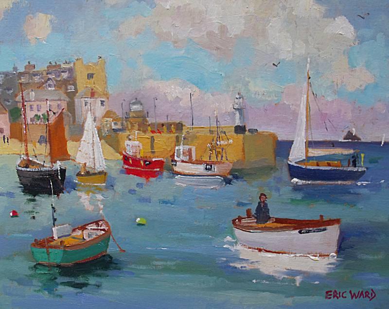 800x635 Eric Ward Original Oil Painting - Boat Oil Painting