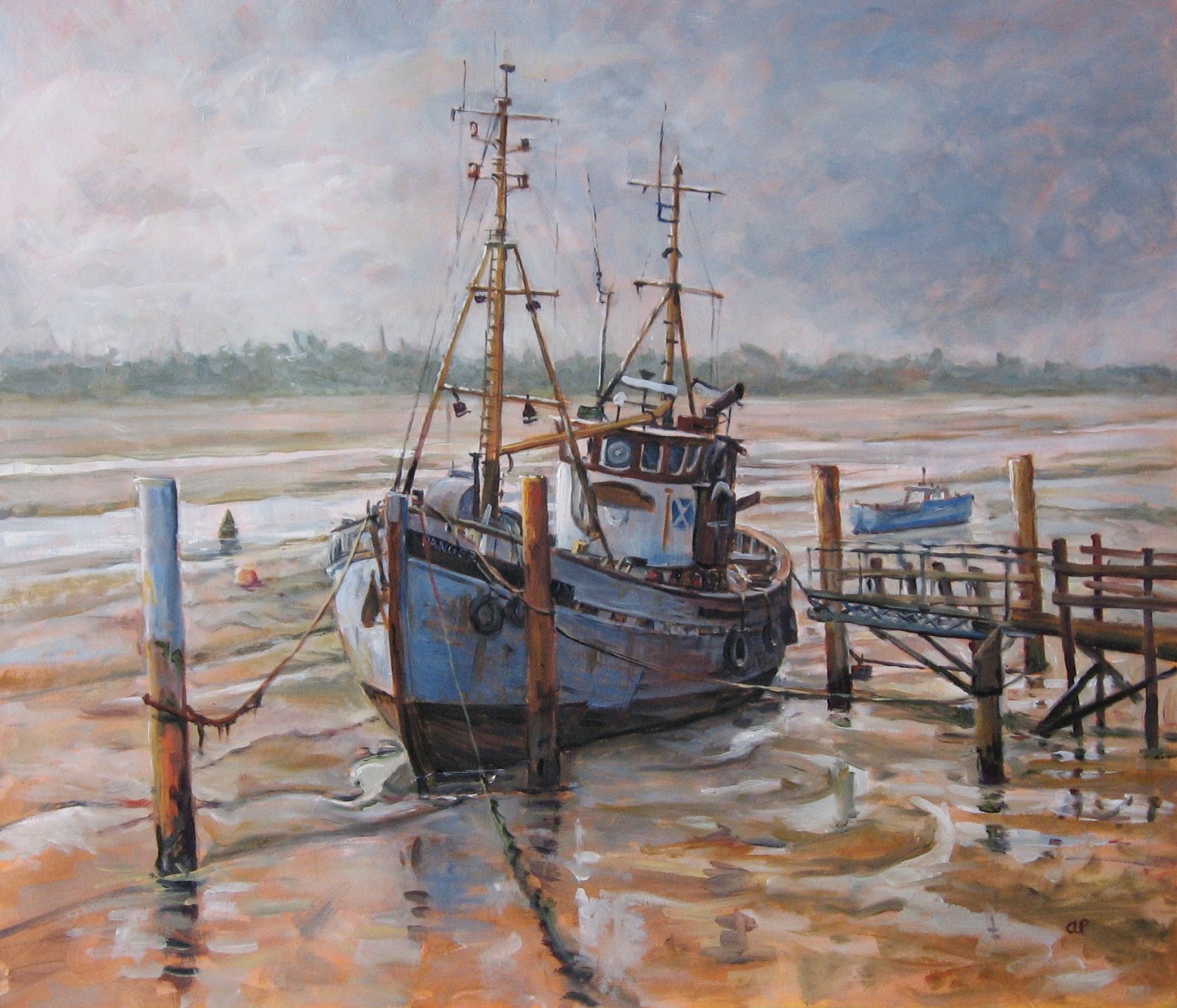 Boat Oil Painting at PaintingValley.com | Explore collection of Boat ...