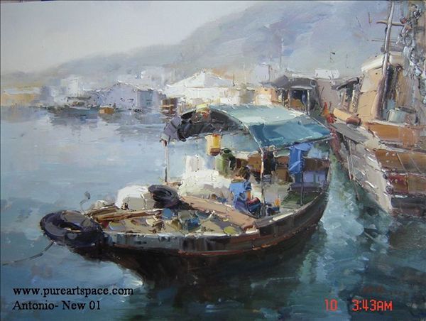 600x452 China Oil Painting Manufacturer Wholesale All Kinds Top Quality - Boat Oil Painting