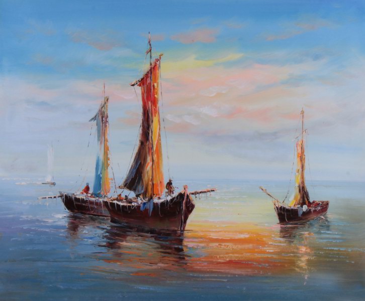 726x600 Boat Oil Painting 20x24 Id6941 - Boat Oil Painting