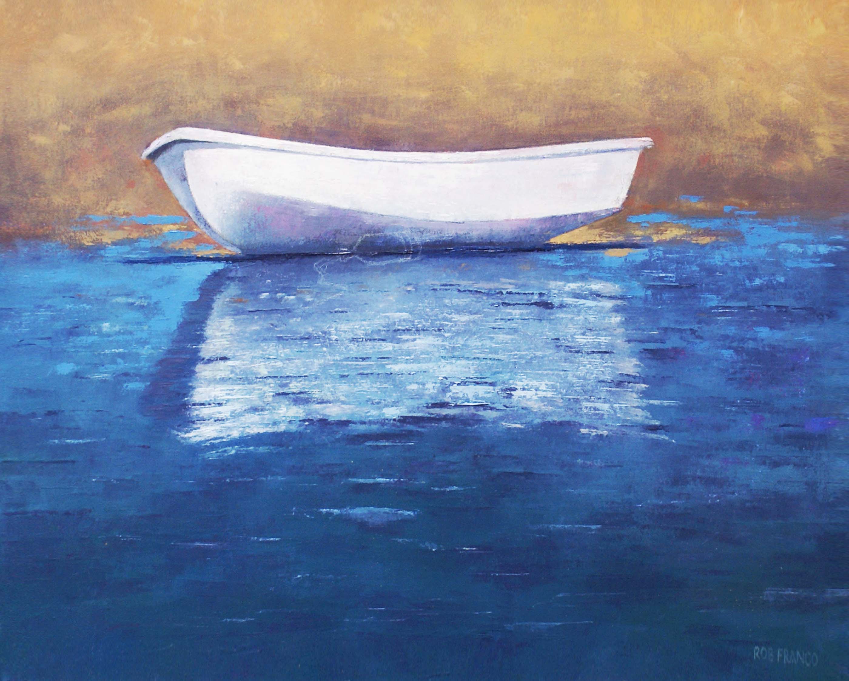 2800x2247 Boat Paintings By Rob Franco Planet Earth - Boat On Water Painting