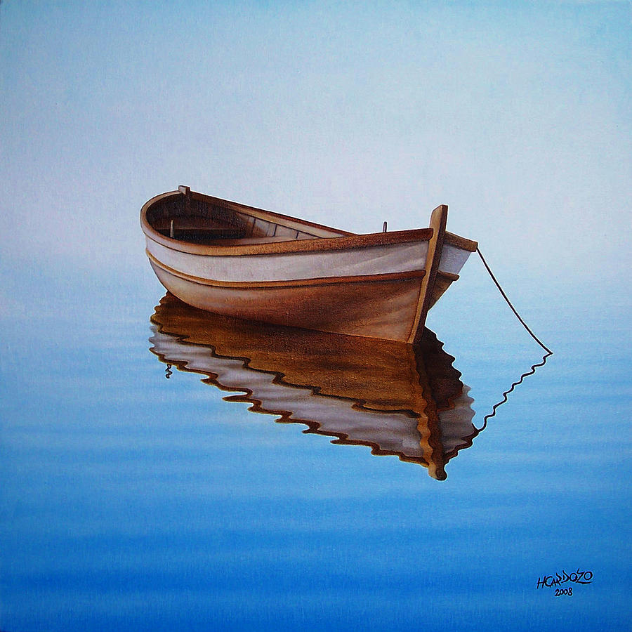 900x900 Fishing Boat I Painting By Horacio Cardozo - Boat Painting