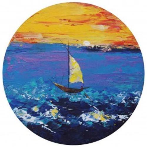 500x500 Boat Painting, - Boat Painting