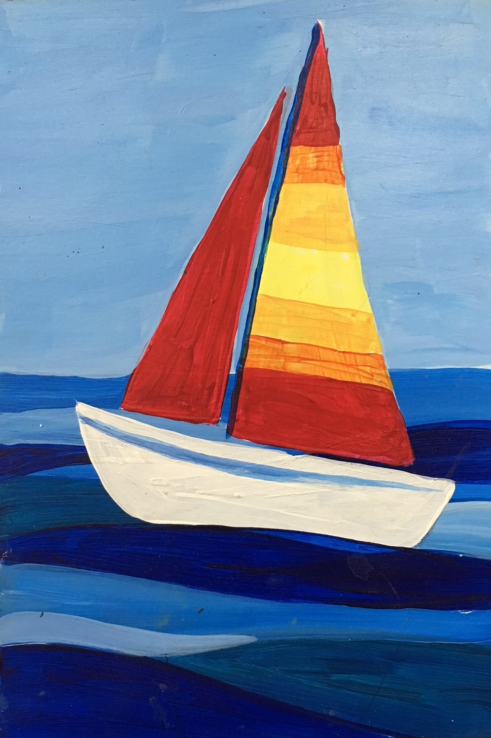 Boat Painting For Kids at PaintingValley.com | Explore collection of ...