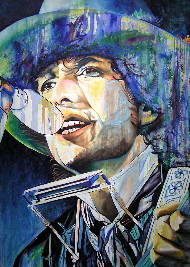 642x900 Bob Dylan Tangled Up In Blue Painting By Joshua Morton - Bob Dylan Painting