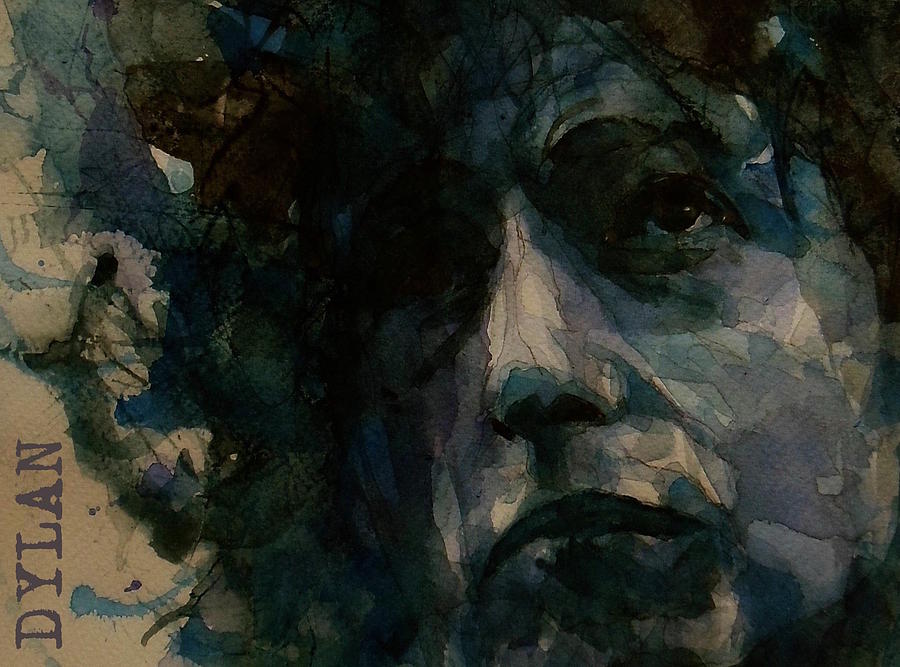 900x667 Tagged Up In Blue Bob Dylan Painting By Paul Lovering - Bob Dylan Painting