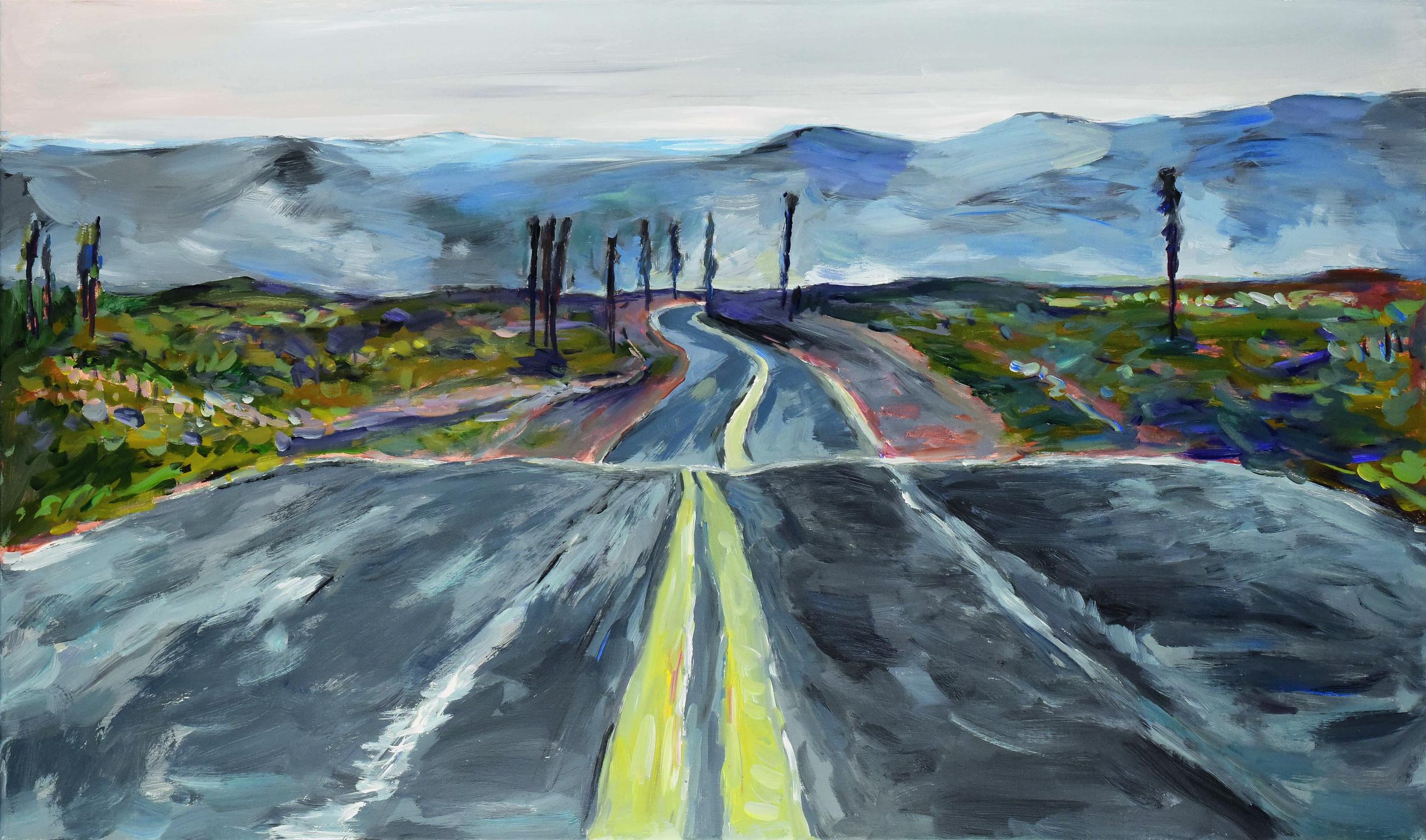 2500x1473 Bob Dylan's Paintings Of Landscapes Seen From His Tour Bus To Go - Bob Dylan Painting