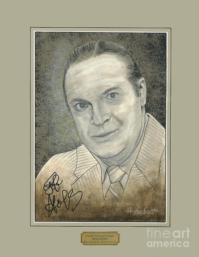 699x900 Bob Hope T Shirt Painting By Herb Strobino - Bob Hope Painting