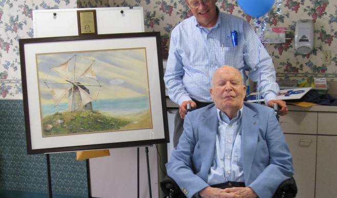 658x388 Painter Ted Whipple Celebrates 100th Birthday - Bob Hope Painting