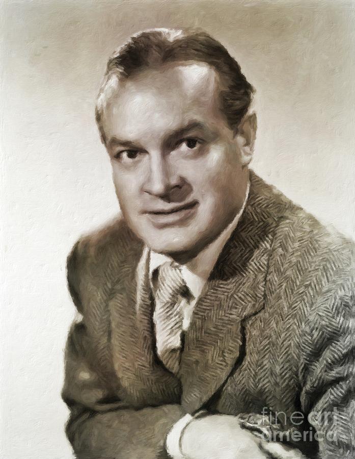 697x900 Bob Hope, Hollywood Legend Painting By Mary Bassett - Bob Hope Painting