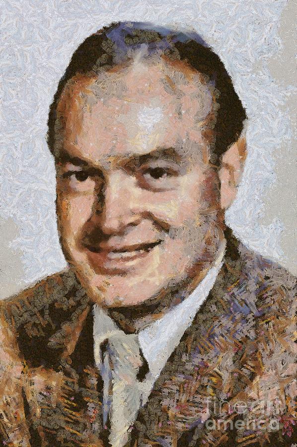 598x900 Bob Hope, Vintage Comedian Painting By Mary Bassett - Bob Hope Painting
