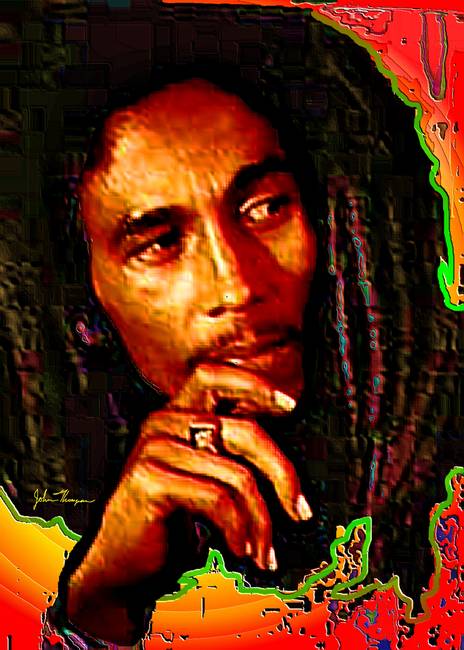 464x650 Bob Marley By John Thompson - Bob Marley Painting