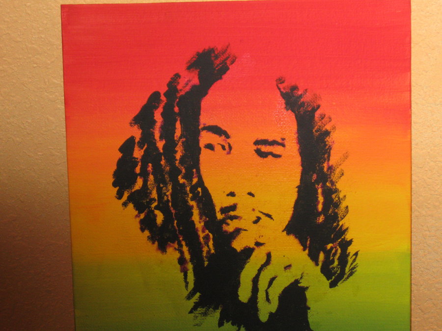 900x675 Bob Marley Painting By Kamin1313 - Bob Marley Painting