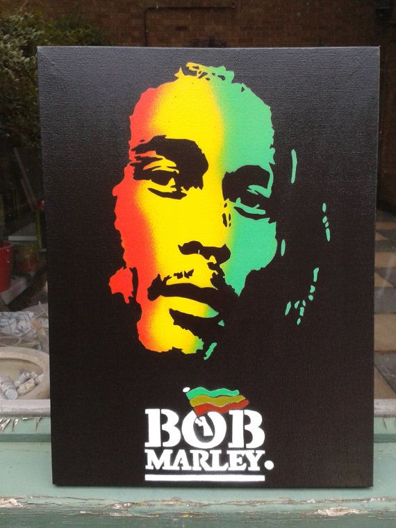 570x760 Bob Marley Painting On Canvasstencils By Abstractgraffitishop - Bob Marley Painting