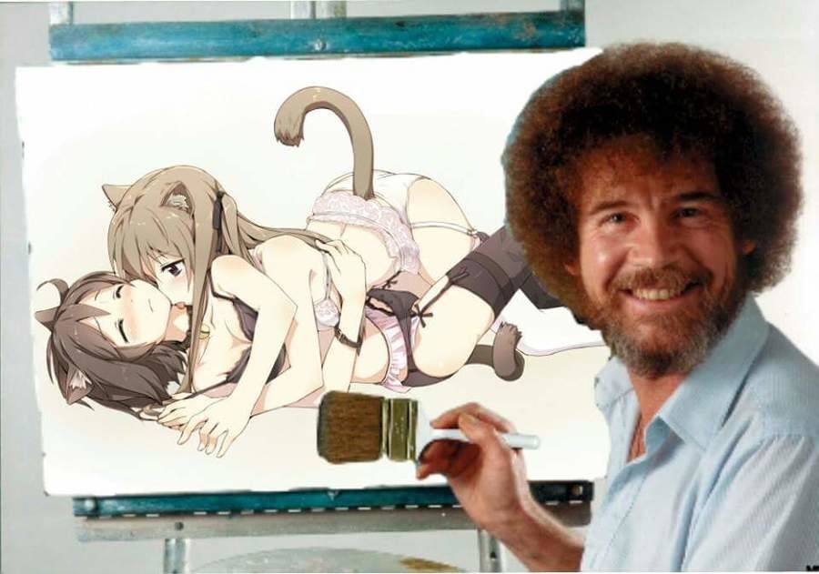 900x631 Bob Ross Painting Cats - Bob Painting