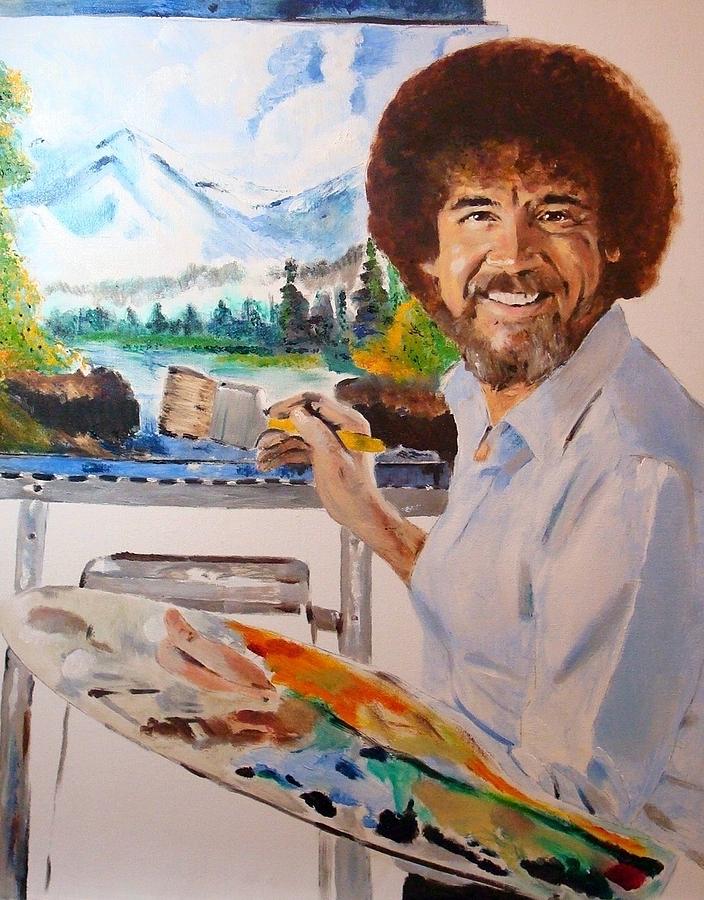 Картина боб. Bob Ross Bob Ross. Bob Ross художник. Художник Бобби Росс. Боб Росс портрет.