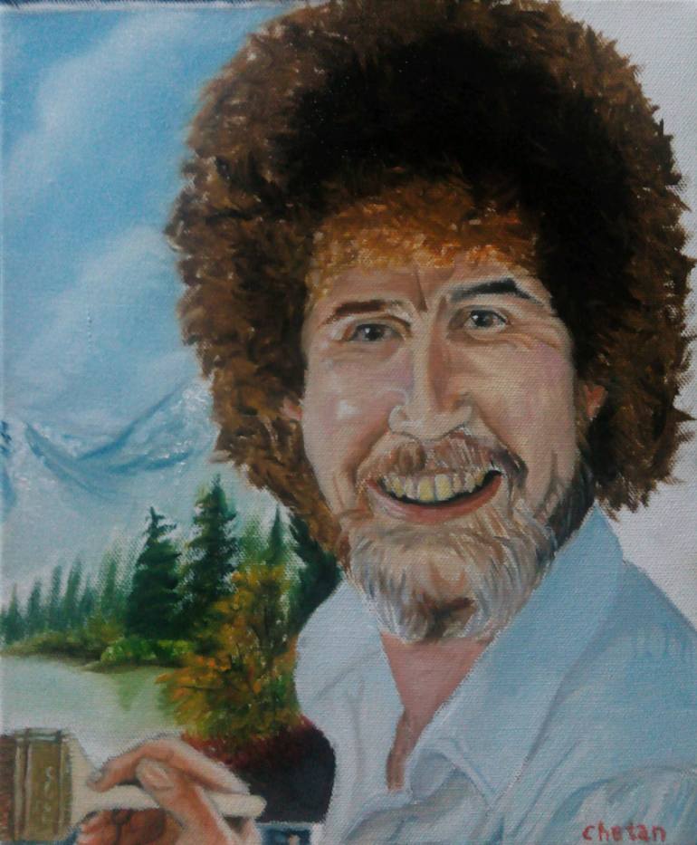 770x933 Saatchi Art The Joy Of Painting With Bob Ross Painting By Chetan Raut - Bob Painting