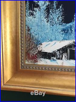 250x333 Original Art On Canvas Original 1980 Bob Ross Painting Stunning - Bob Ross Authentic Painting