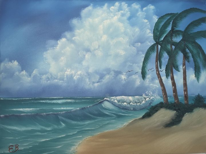 Bob Ross Beach Painting at PaintingValley.com | Explore collection of ...